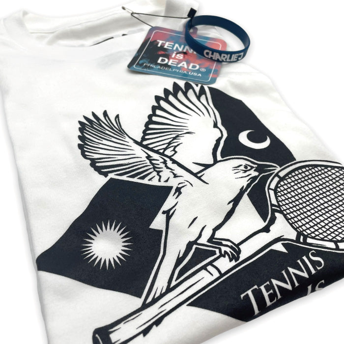 +CJ "CHARLIEJ by TENNIS is DEAD" - Mens Cotton Logo Tee