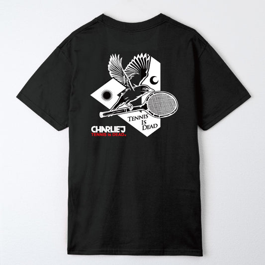 +CJ "CHARLIEJ by TENNIS is DEAD" - Mens Cotton Logo Tee 2